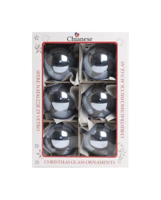 1Pz Pallinadi Vetro Liscia 60Mm Per Albero Di Natale Azzurrino>* Best Sale