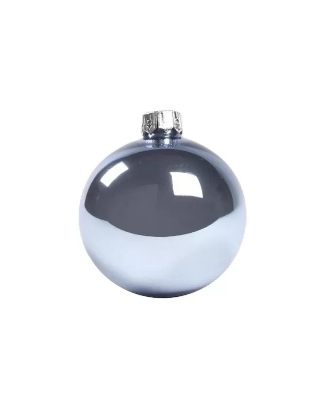 1Pz Pallinadi Vetro Liscia 60Mm Per Albero Di Natale Azzurrino>* Best Sale