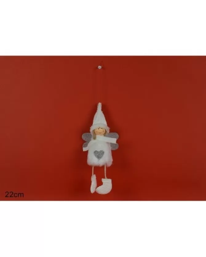 Addobbo Appendino Angelo Con Pelliccia E Sciarpa Per Albero Di Natale 22 Cm>DUE ESSE CHRISTMAS Best