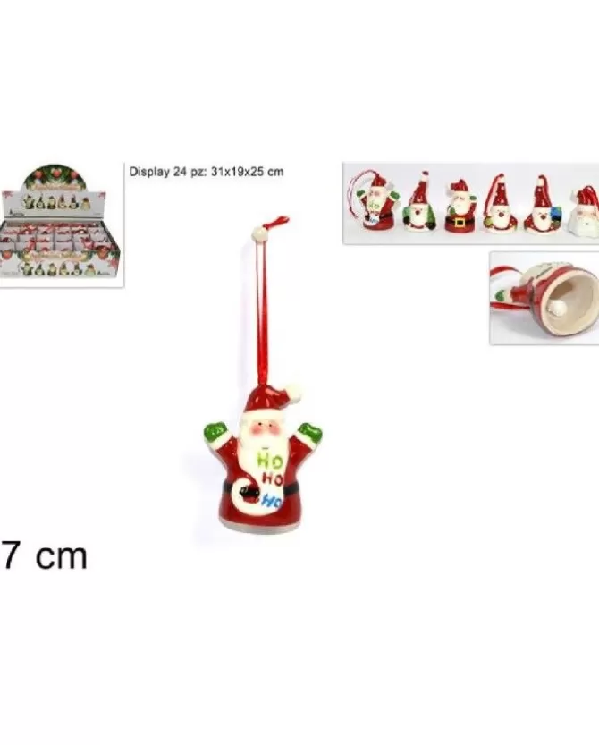 Addobbo Appendino Babbo Natale Con Campanella 7 Cm Per Albero Di Natale>DUE ESSE CHRISTMAS Flash Sale