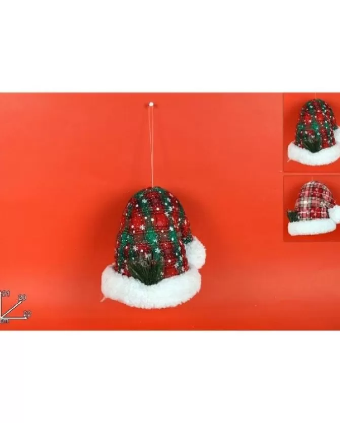 Addobbo Appendino Cappello Di Babbo Natale 22 Cm In Tessuto Per Albero Di Natale>DUE ESSE CHRISTMAS Outlet