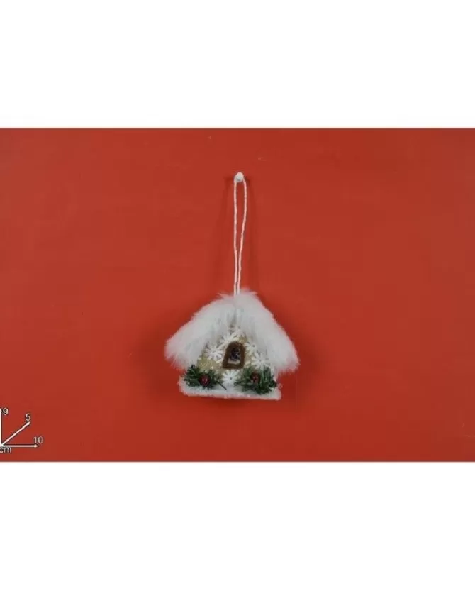 Addobbo Appendino Casetta Bianca 3X5X10 Cm Per Albero Di Natale>* Discount
