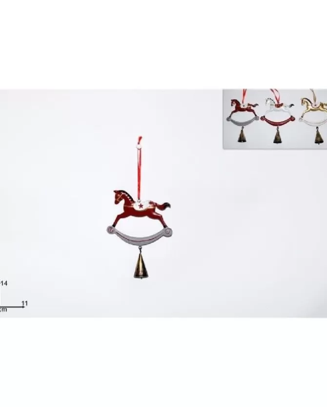 Addobbo Appendino Cavalluccio A Dondolo Di Metallo Per Albero Di Natale>DUE ESSE CHRISTMAS Outlet