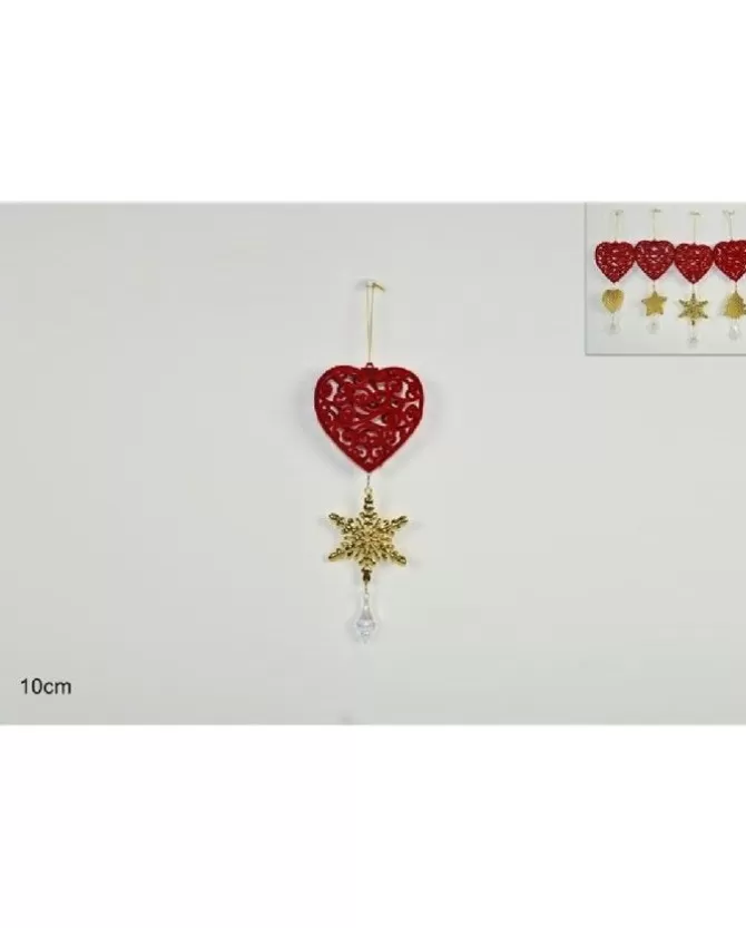 Addobbo Appendino Cuore Con Pendente 10 Cm Per Labero Di Natale>DUE ESSE CHRISTMAS Best Sale
