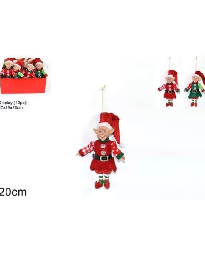 Addobbo Appendino Elfo Folletto 20 Cm Per Albero Di Natale>DUE ESSE CHRISTMAS Outlet