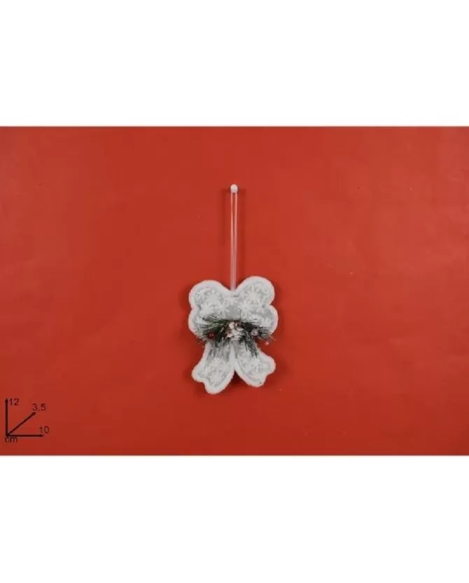 Addobbo Appendino Fiocco Con Pigna 12X3,5X10 Cm Per Albero Di Natale>* Outlet