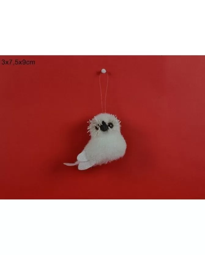 Addobbo Appendino Gufo Bianco 13X7,5X9 Cm Per Albero Di Natale>* Cheap