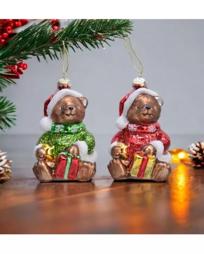 Addobbo Appendino Orsetto Con Cappello Per Albero Di Natale 6X5,2X12 Cm 1Pz>KAEMING Sale