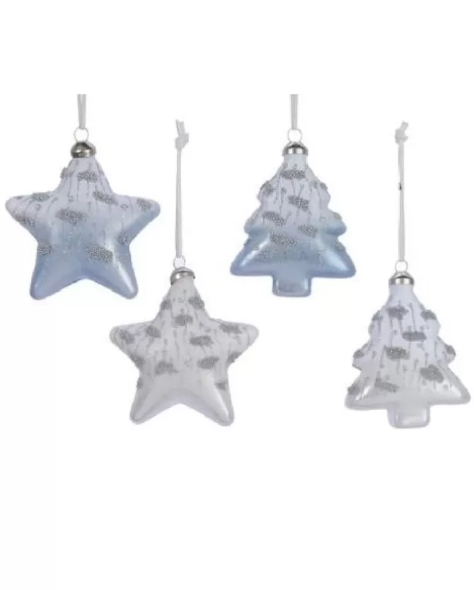 Addobbo Appendino Stella E Albero Di Vetro Per Labero Di Natale 3X9X9 Cm 1Pz>KAEMING Cheap