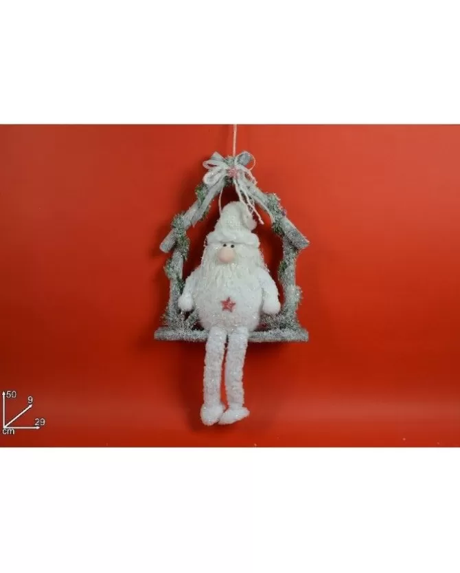 Addobbo Dietroporta Fuoriporta Babbo Natale Bianco 50X9X29 Cm Per Natale>* Shop