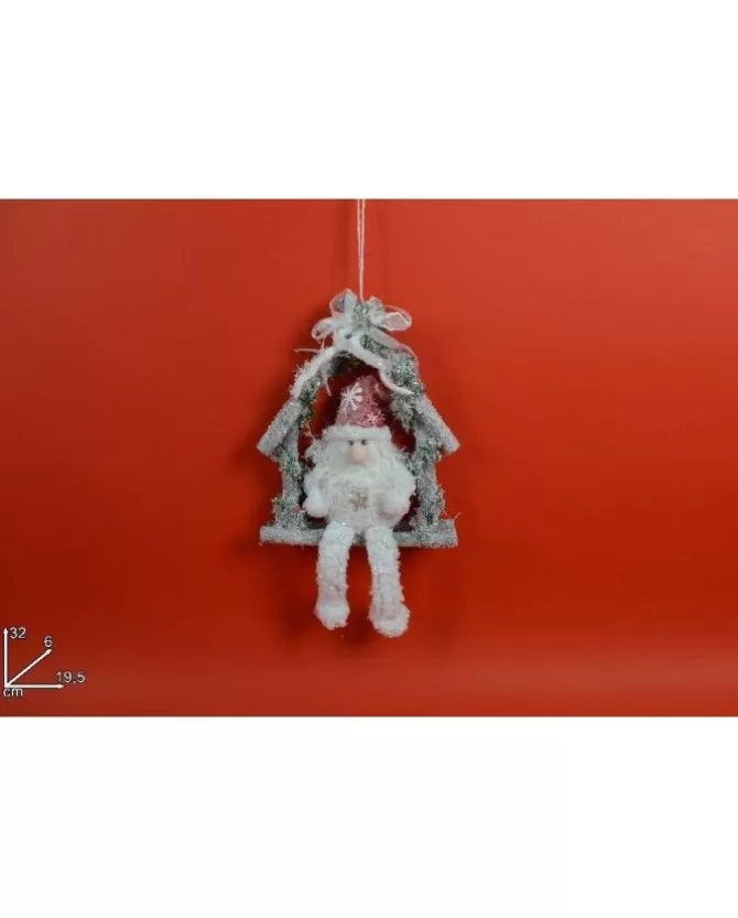 Addobbo Dietroporta Fuoriporta Babbo Natale Rosso 32X6X19,5 Cm Per Natale>* Best Sale