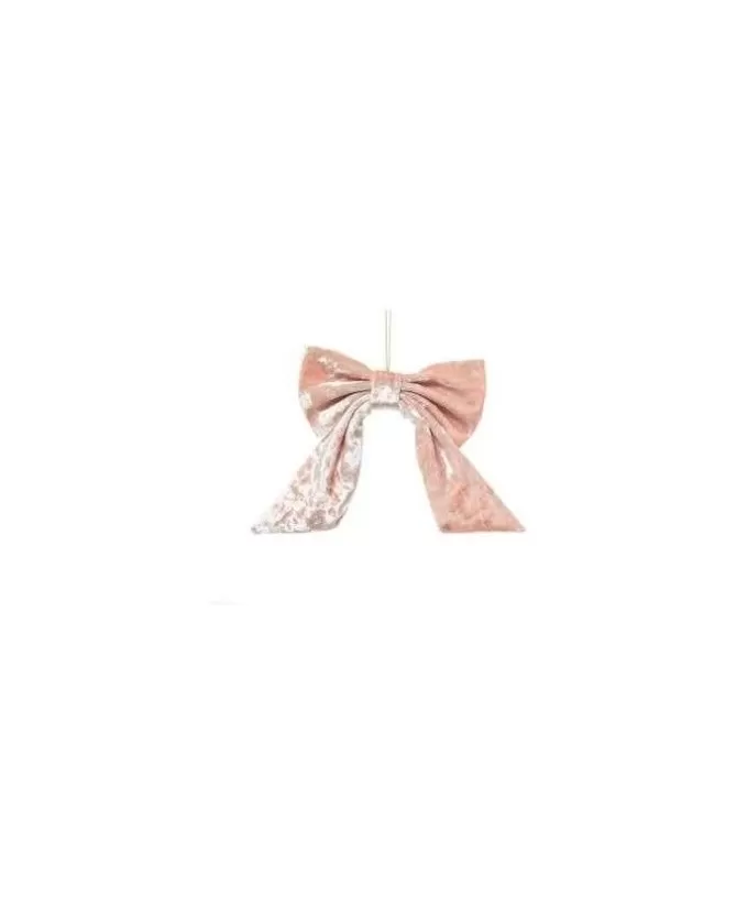 Addobbo Fiocco Velluto 12,5X14Cm Rosa Per Decorazioni Di Natale>ARPIMEX Online