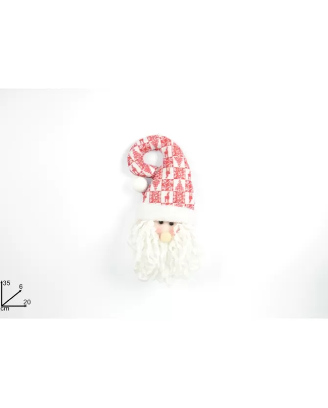 Addobbo Fuoriporta Dietroporta Babbo Natale In Tessuto 35X8X20 Cm>* Discount