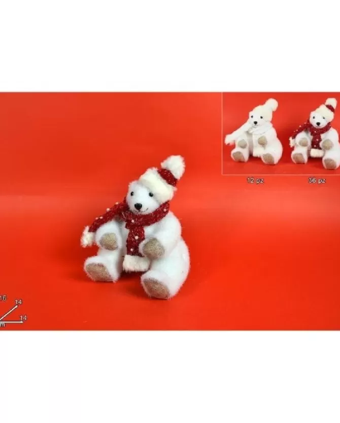 Addobbo Orso Polare Con Cappello E Sciarpa 16X14X14 Cm>DUE ESSE CHRISTMAS Cheap