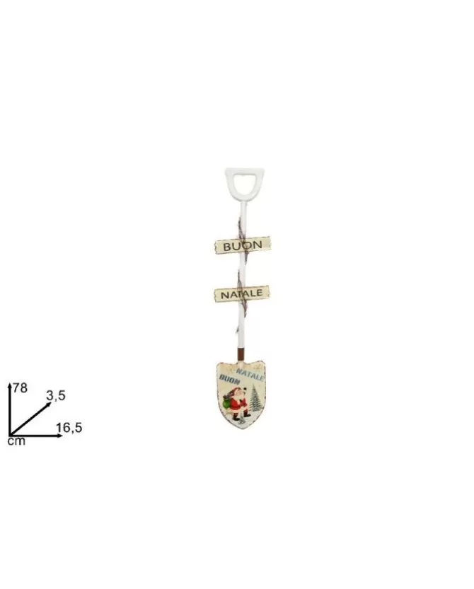 Addobbo Pala Bianca Di Babbo Natale Buon Natale 78X3,5X16,5 Cm>* Discount