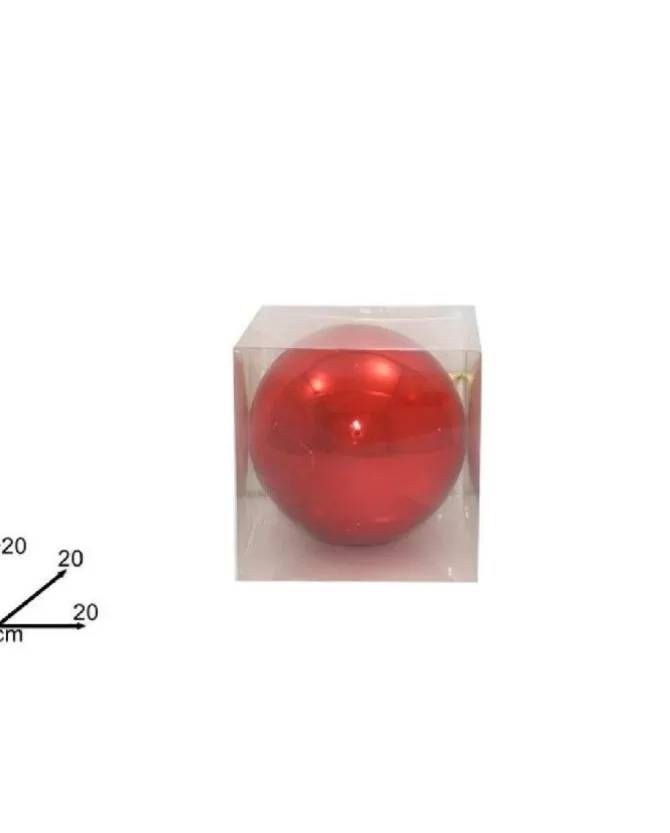 Addobbo Pallina Rosso Lucido Per Albero Di Natale 20 Cm>DUE ESSE CHRISTMAS Cheap