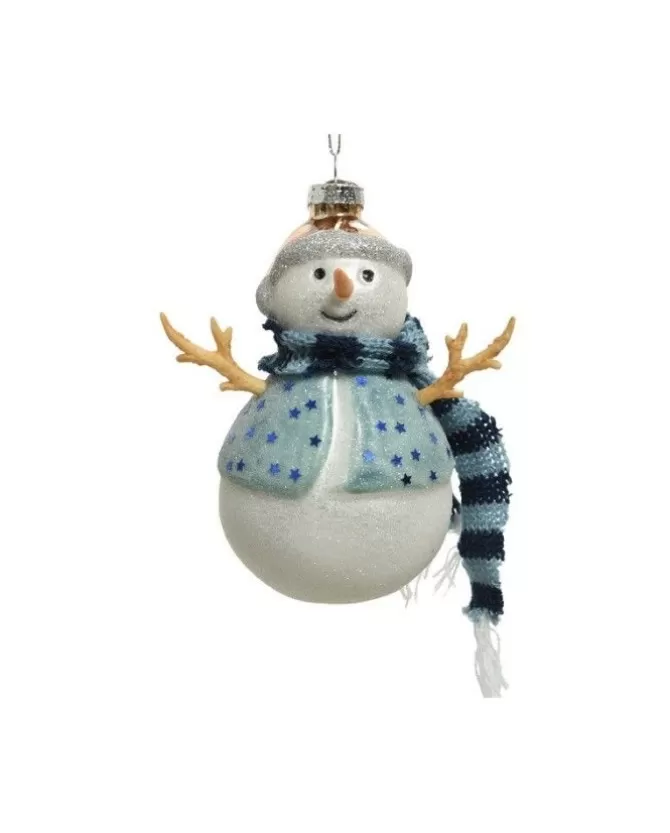 Addobbo Pupazzo Di Neve Di Vetro Per Albero Di Natale 1Pz>KAEMING Discount