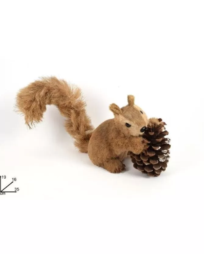 Addobbo Scoiattolo Con Pelliccia Per Albero Di Natale 13 Cm>DUE ESSE CHRISTMAS New