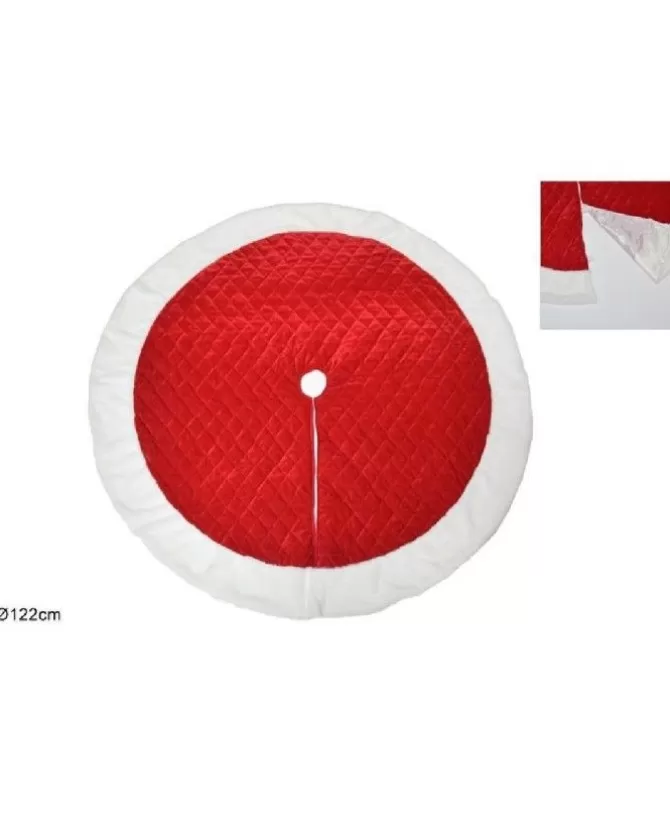 Addobbo Tappeto Per Albero Di Natale Rosso E Bianco 122 Cm>DUE ESSE CHRISTMAS Best Sale