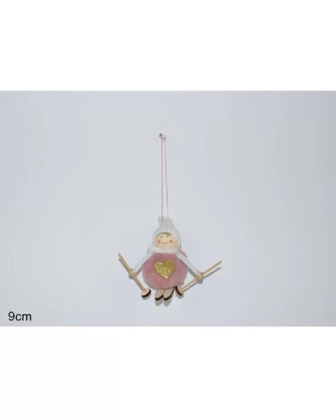 Addobo Appendino Bambola Rosa Con Pelliccia Su Sci Per Albero Di Natale 9 Cm>DUE ESSE CHRISTMAS Shop