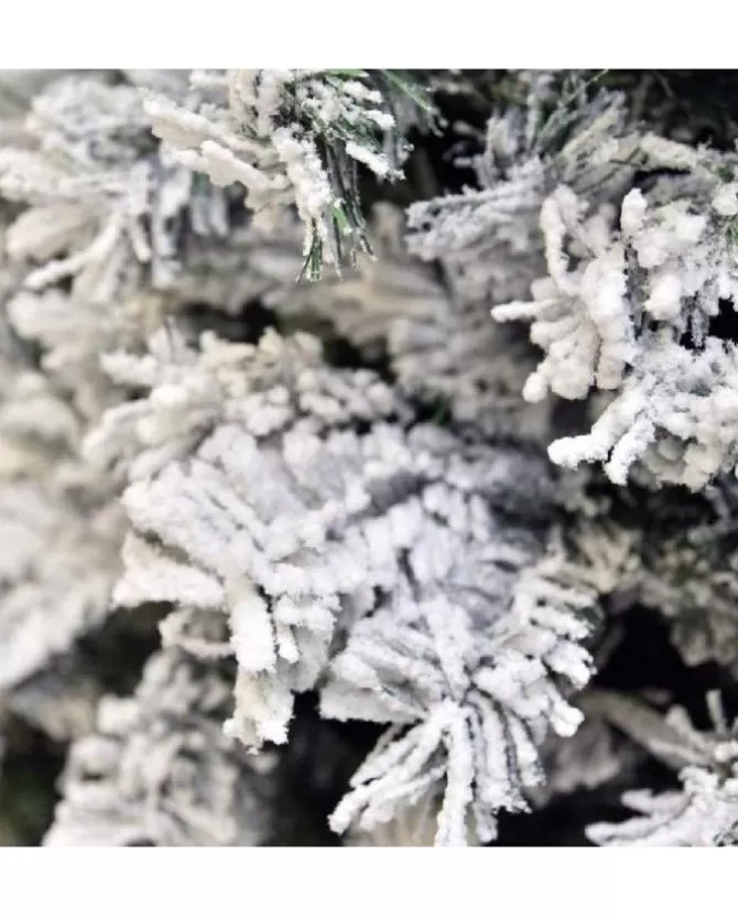 Albero Di Natale Alaska Bianco Innevato H240 Cm Montaggio A Gancio>XONE New