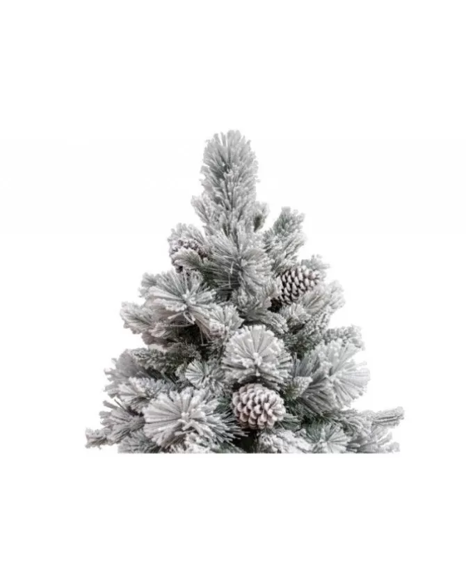 Albero Di Natale Bianco Innevato Big Sky Con Pigne 210 Cm | Chianese>XONE Discount
