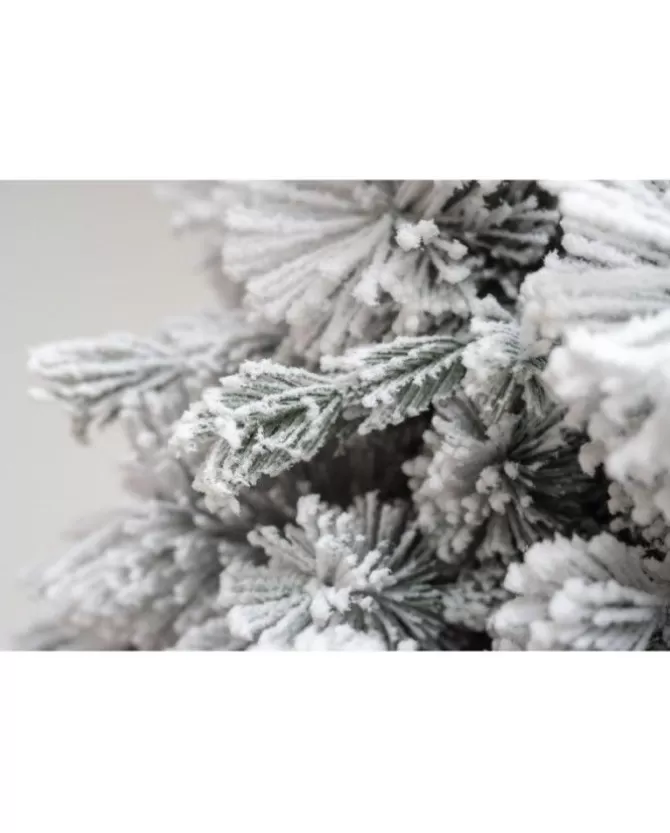 Albero Di Natale Bianco Innevato Big Sky Con Pigne 240Cm | Chianese>XONE Fashion