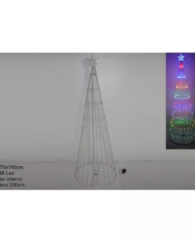 Albero Di Natale Luminoso 198 Led Multicolor 190Cm Uso Interno>* Cheap