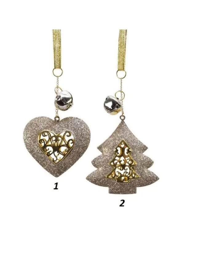 Appendino In Ferro Oro Cuore - Albero 15Cm Per Albero Di Natale 1Pz>KAEMING Cheap