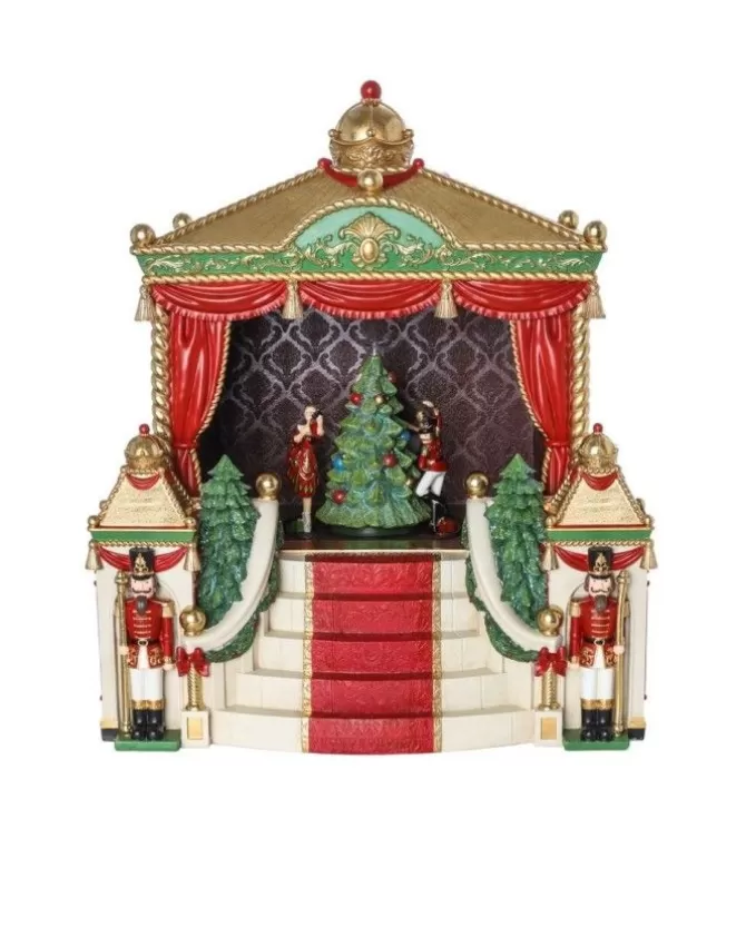 Carillon Villaggio Di Natale In Resina Con Led Con Schiaccianoci E Scalinata>ARPIMEX Store