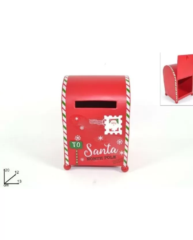 Cassetta Porta Lettere Rossa Di Babbo Natale In Metallo 20X12X13Cm>DUE ESSE CHRISTMAS Cheap