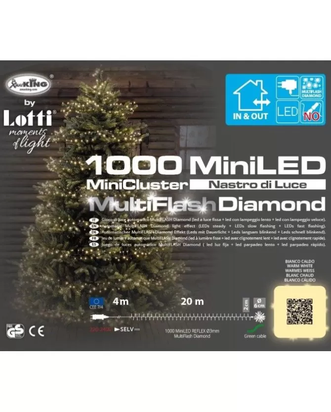 Catena Lineare Nastro Minicluster O6Cm Nslg-Mhd 1000 Miniled Bianco Caldo 4+20M>LOTTI Sale
