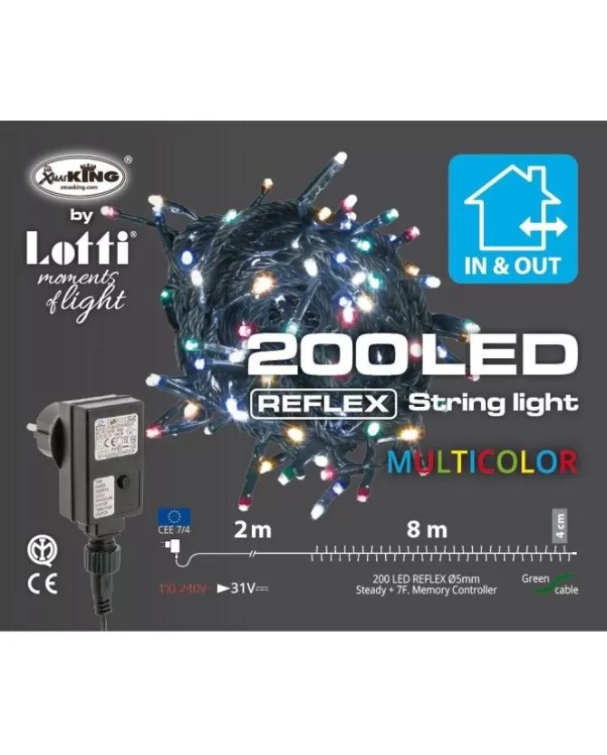 Catena Lineare Tl-C 200 Led Multicolor O5Mm Reflex, Memory Controller 8 Giochi>LOTTI Discount