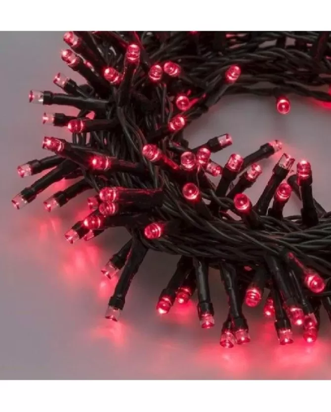 Catena Luci 300 Led Rossi 12,5 Mt Con Timer Per Albero Di Natale>LOTTI Clearance