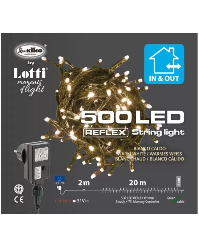 Catena Luci Bianco Caldo 500 Led 20 Mt Per Albero Di Natale>LOTTI Best