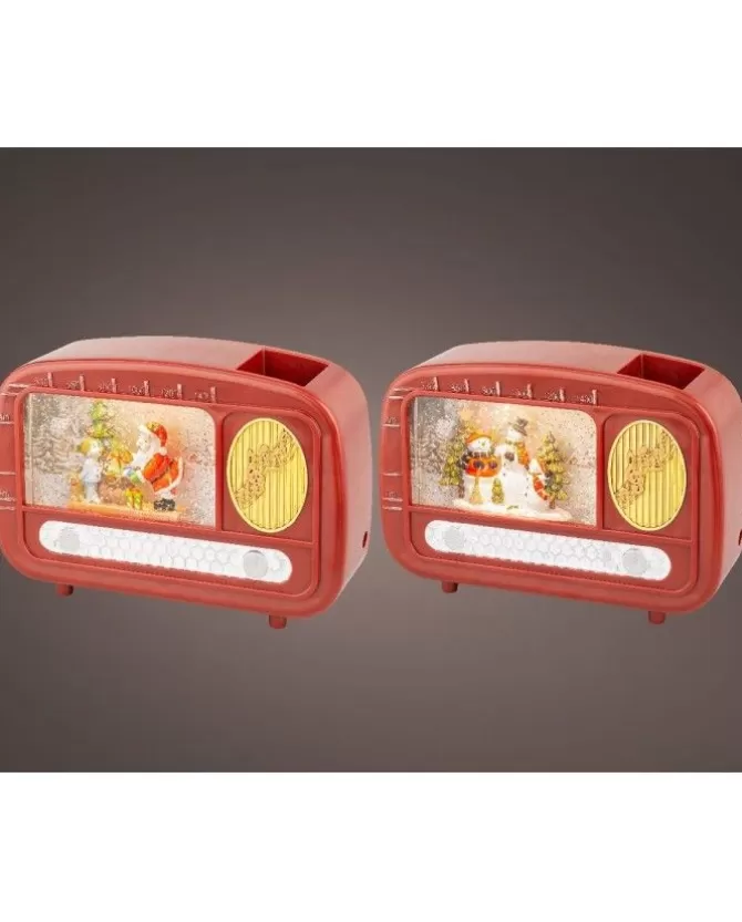 Decoro Radio Con Scenetta In Acqua Con Neve Led>KAEMING New