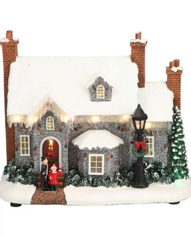 Giostrina Di Natale Casa Innevata Animata Con Luci E Suoni 27X15X21 Cm>TIMSTOR Shop