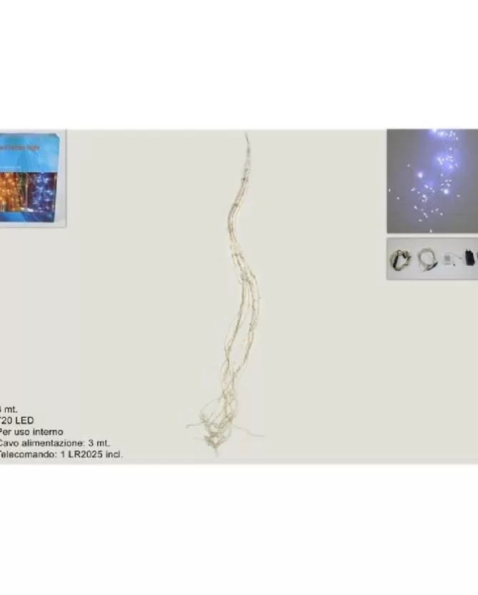 Gocce Di Luci Per Albero Di Natale 720 Nano Led Bianco Ghiaccio 3Mt>* New