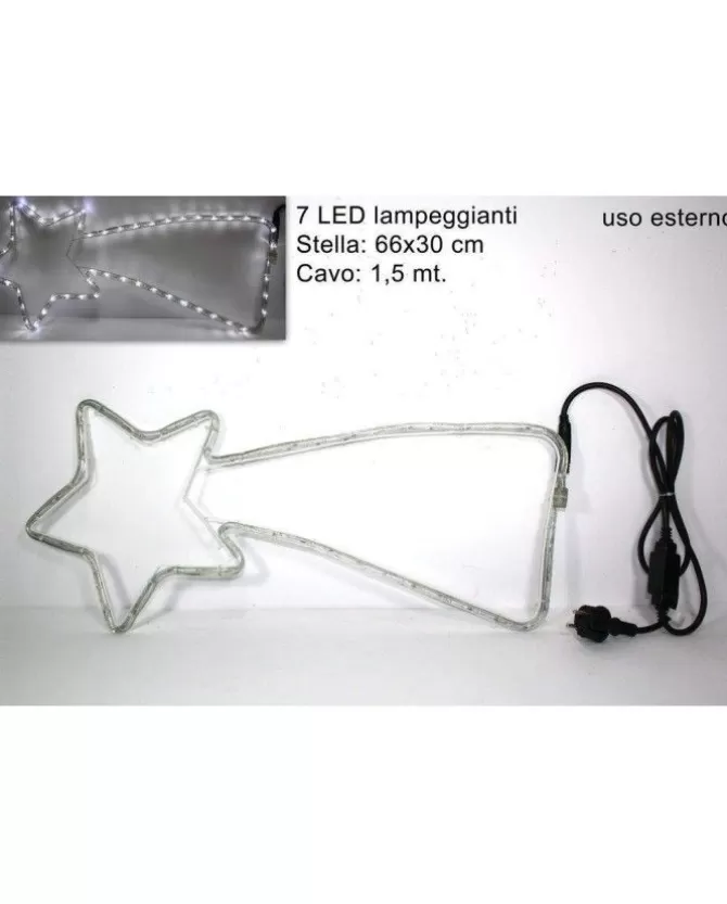 Luce Natalizia Stella Cometa Da Esterno Con Luci Led 66X30 Cm>* Fashion