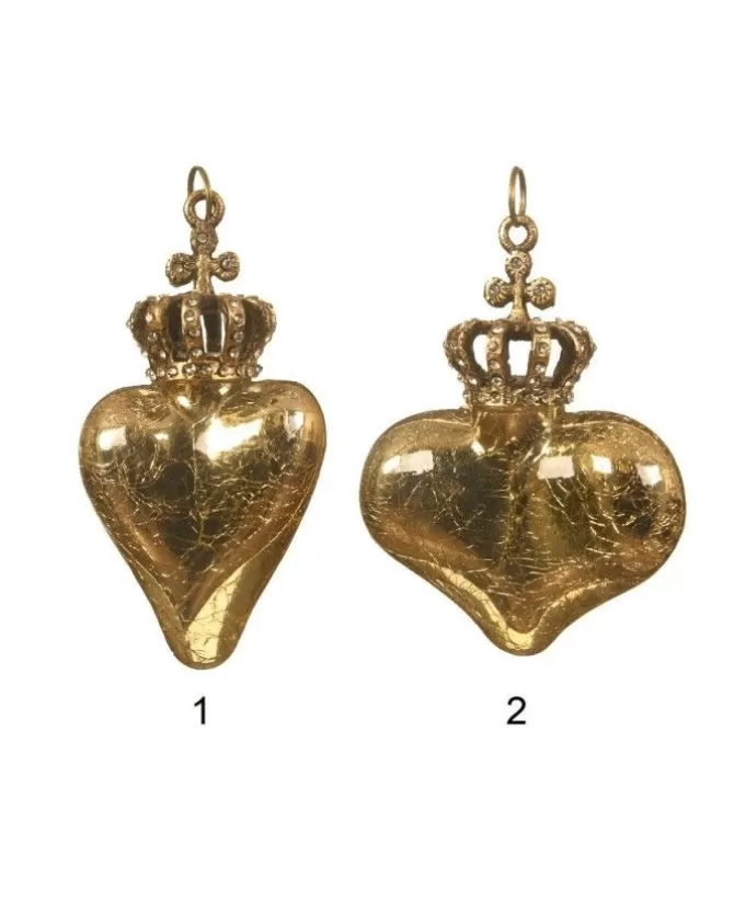 Ornamento Da Alberocuore Con Coroda Color Oro 2 Modelli Assortitri>KAEMING Outlet