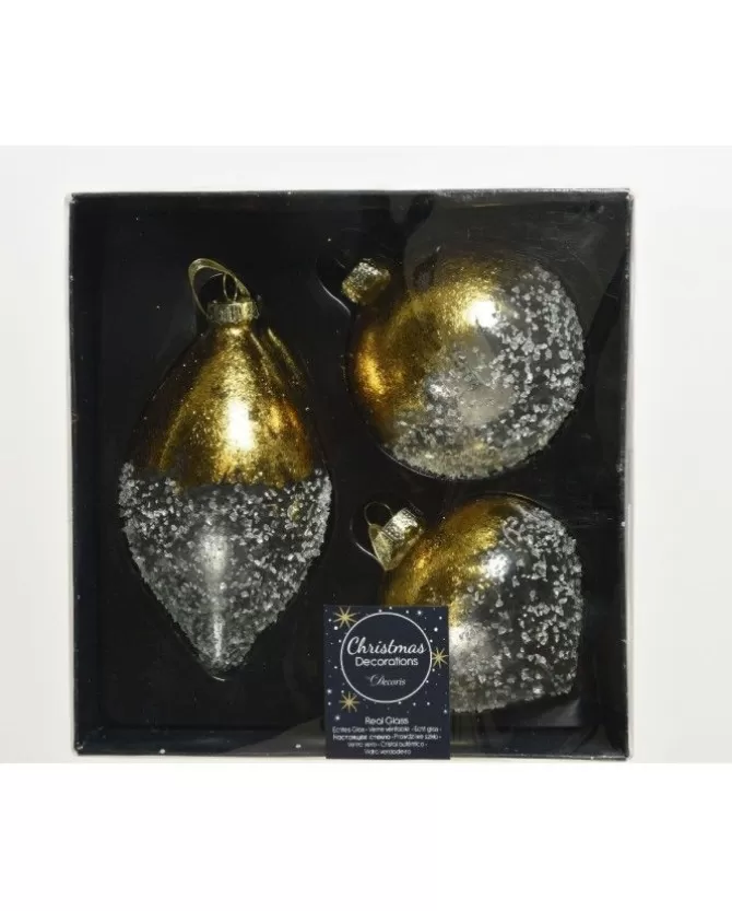 Ornamento In Vetro Trasparente Color Lamina D'Oro, In Vetro>KAEMING Cheap