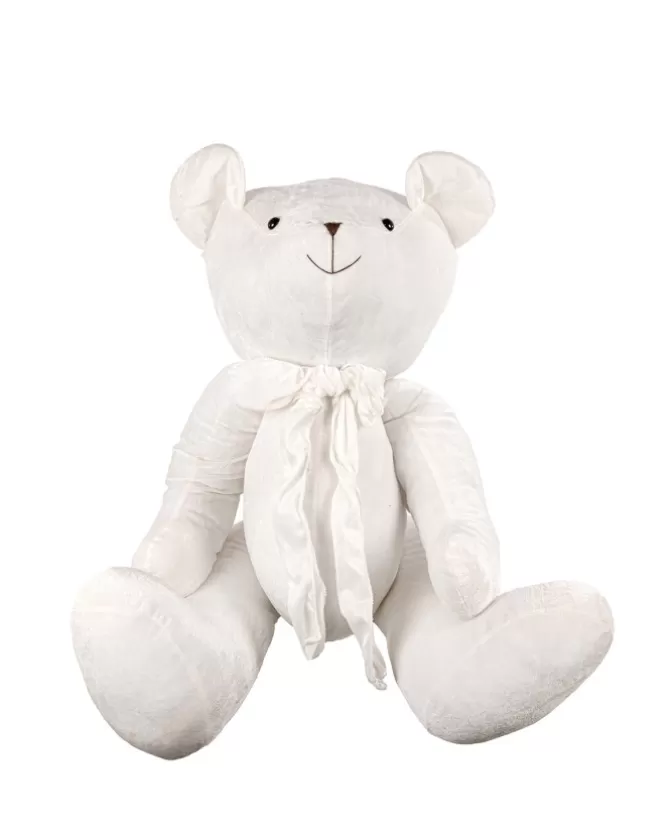 Orsetto Di Velluto 40Cm Bianco Per Decorazioni Di Natale>ARPIMEX Sale