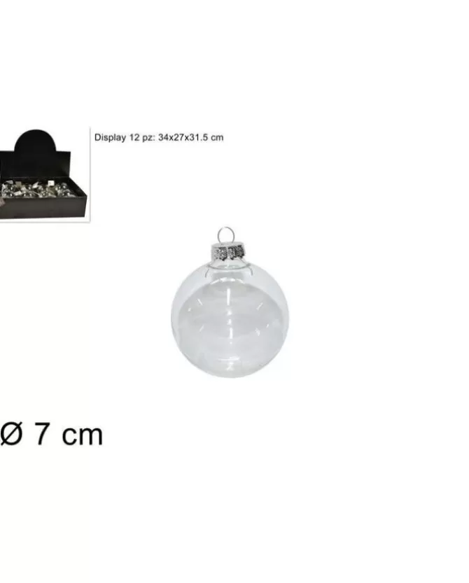 Palla Sfera Di Vetro Trasparente 7 Cm Per Albero Di Natale>DUE ESSE CHRISTMAS Best Sale