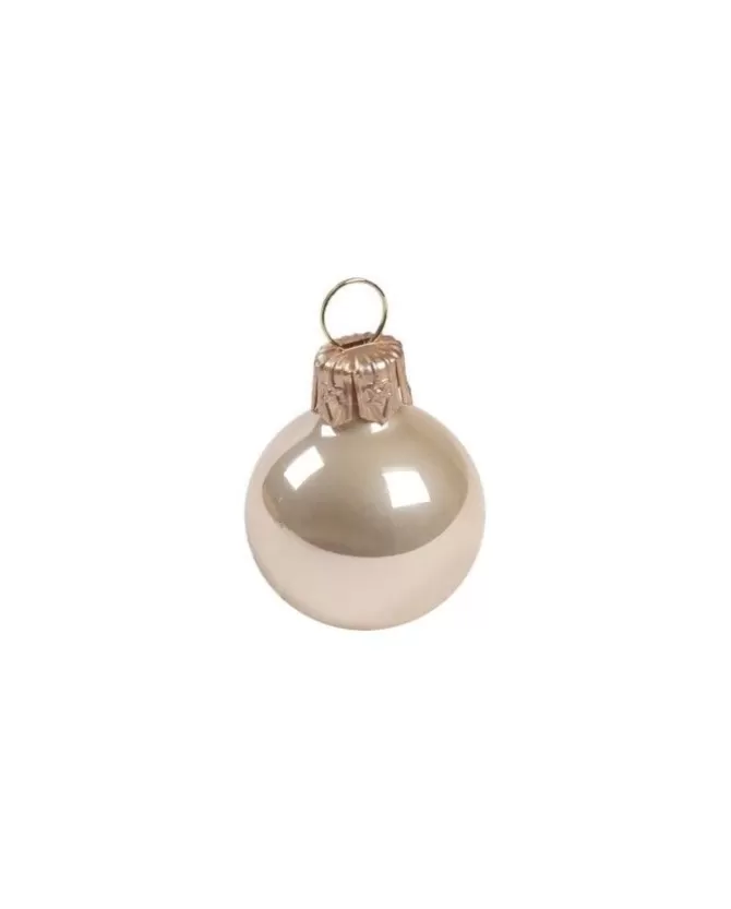 Pallina Di Vetro Lucida Champagne 30Mm Per Albero Di Natale 1Pz>* Sale