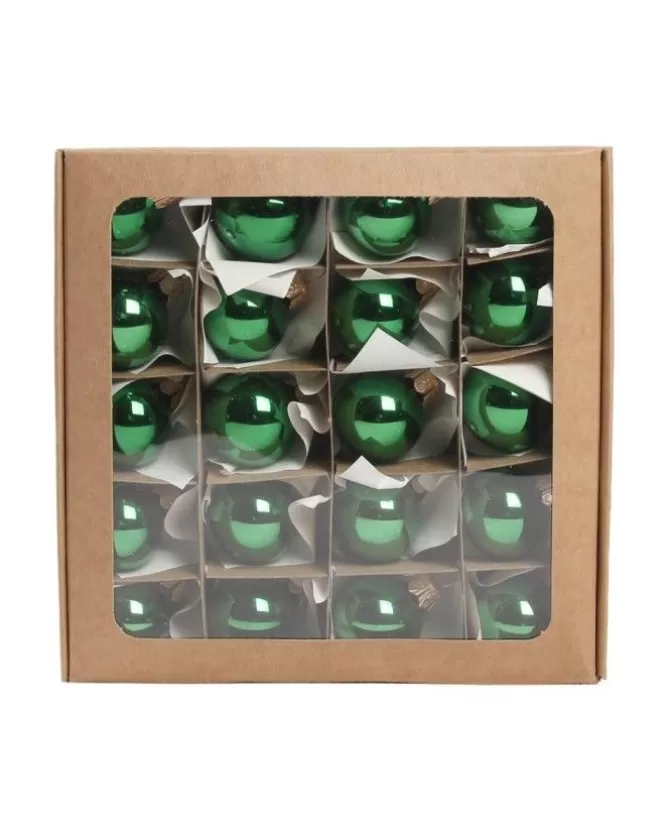 Pallina Di Vetro Lucida Verde 30Mm Per Albero Di Natale 1Pz>* Best Sale