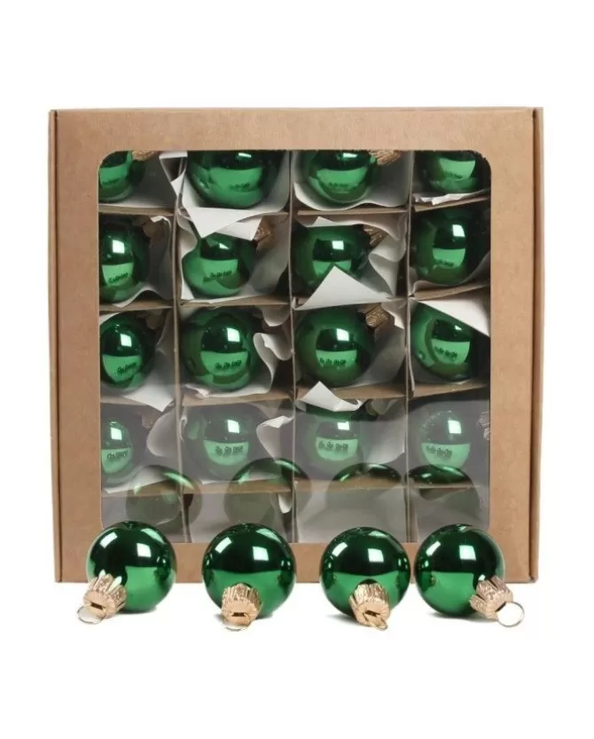 Pallina Di Vetro Lucida Verde 30Mm Per Albero Di Natale 1Pz>* Best Sale