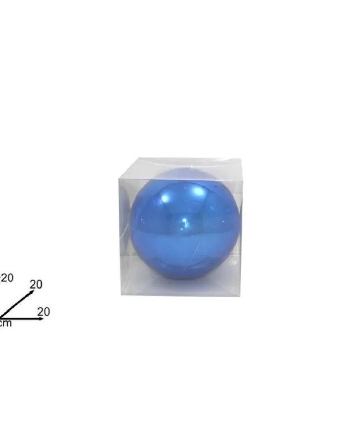 Pallina Sfera Di Plastica Blu 200Mm 1Pz Per Labero Di Natale>* Best Sale