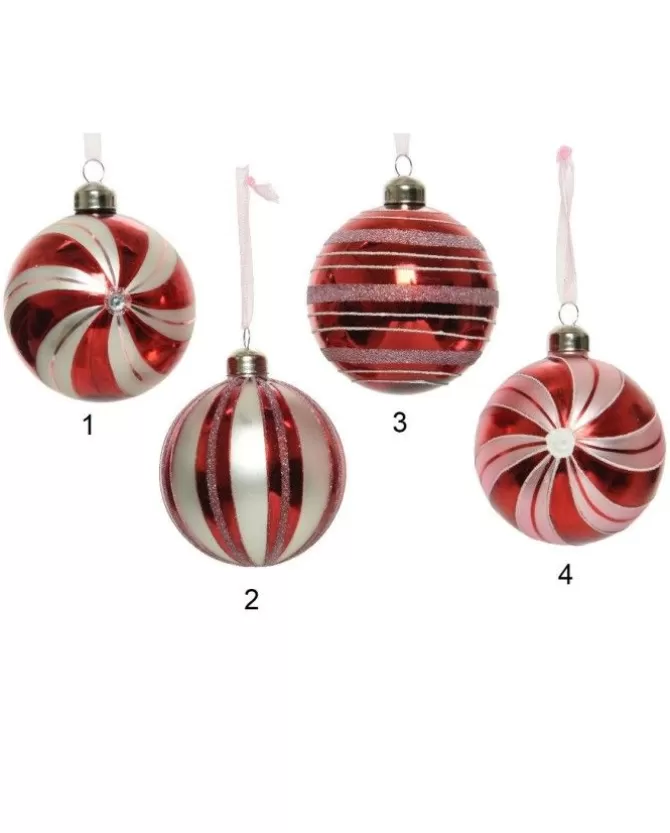 Pallina Sfera Di Vetro Con Decoro Strisce Linee Glitter Brillanti Barca 8 Cm>KAEMING Best