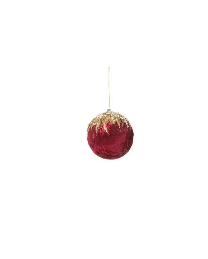Pallina Sfera Di Vetro Decorata 100Mm Burgundy Per Albero Di Natale>ARPIMEX Best