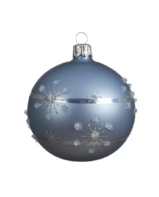 Pallina Sfera Di Vetro Decorata A Mano Blu Per Albero Di Natale>KAEMING New